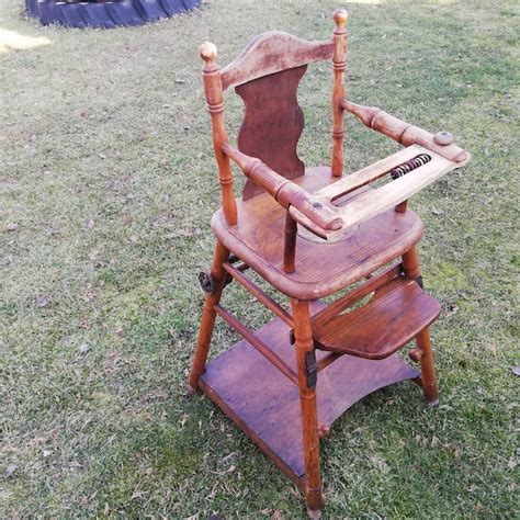 Wooden High Chair - Etsy