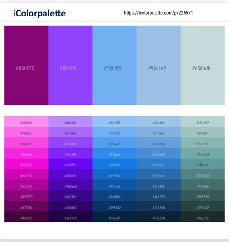 3 Latest Color Schemes with Purple And Light Blue Color tone ...