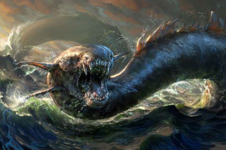 The Leviathan is an ancient sea monster from biblical times, usually ...