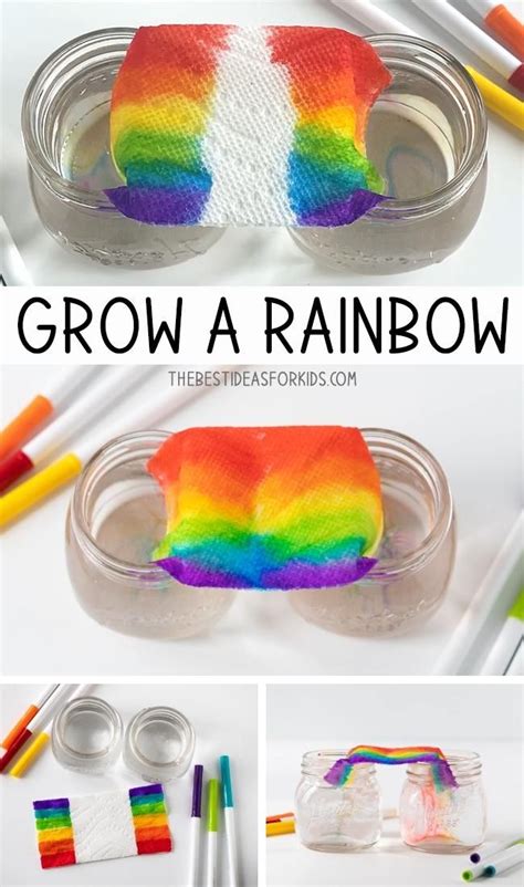 Grow a Rainbow Experiment [Video] [Video] | Preschool crafts, Rainbow ...