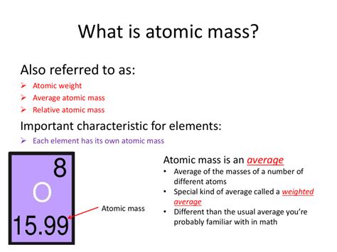 What is atomic mass?