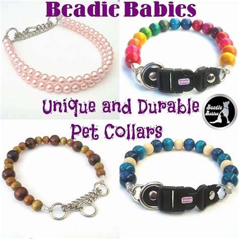 Custom Beaded Collars Etsy.com/shop/beadiebabiez | Beaded dog collar ...