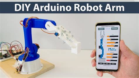 DIY Arduino Robot Arm with Smartphone Control - YouTube