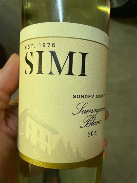 2021 Simi Sauvignon Blanc, USA, California, Sonoma County - CellarTracker