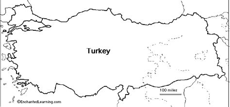 Outline Map Research Activity #2 - Turkey - EnchantedLearning.com