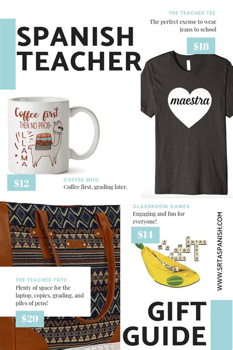 10 Simple Spanish Teacher Ideas for Gifts - Srta Spanish | Spanish ...