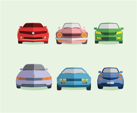 Cars Front View Vector Vector Art & Graphics | freevector.com