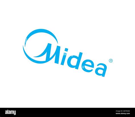 Midea Group, rotated logo, white background B Stock Photo - Alamy