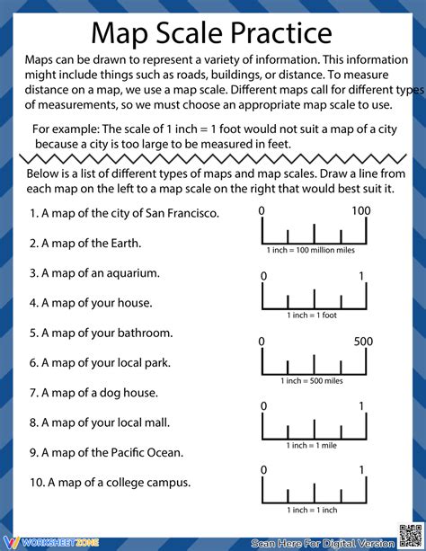 Map Scale Practice Worksheet