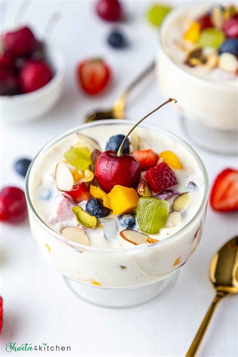 Fruit Salad With Condensed Milk - Shweta in the Kitchen