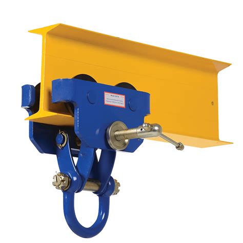 Economy Push Beam Trolley w/ Clamp - Capacity: 3 Ton