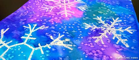 Watercolor Snowflake Paintings (3rd) | Classroom art projects, Kids art ...