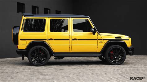 Crazy Color Yellow G63 AMG with Brabus Parts by RACE! | G wagon, Wagon ...