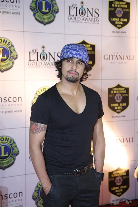 Singer Sonu Nigam at the 19th LIONS GOLD AWARDS at Bhaidas Hall in ...