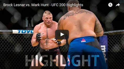 Brock Lesnar vs Mark Hunt full fight video highlights - MMANUTS