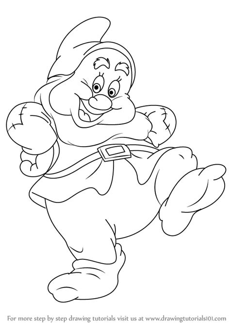 Learn How to Draw Happy Dwarf from Snow White and the Seven Dwarfs ...