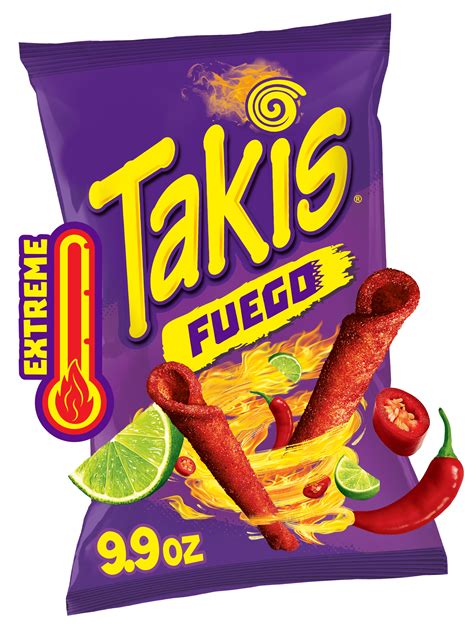 Takis Fuego 9.9 oz Sharing Size Bag, Hot Chili Pepper & Lime Rolled ...