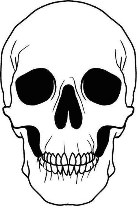 White Skull Svg File, Skeleton Face Svg, Gothic Skull, Black and White ...