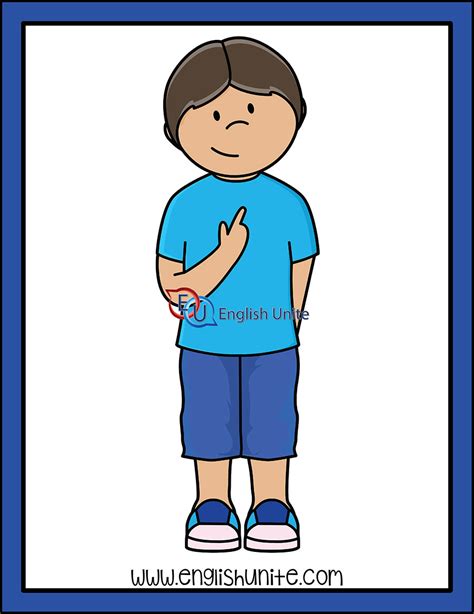 English Unite - Pronoun Clip Art - Me (boy)