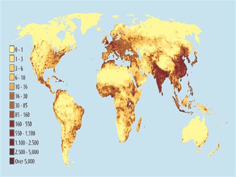 Population Density Map of the World