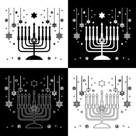 Hanukkah candles drawing vector for websites, printing and others ...