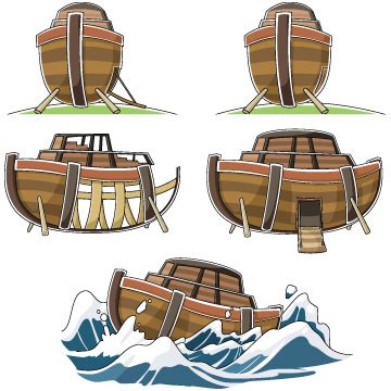 Noah Building Ark Clipart Free