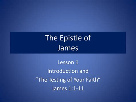 PPT - The Epistle of James PowerPoint Presentation, free download - ID ...