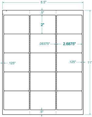 1,500 Compulabel® 311501 Non-Wrap Diskette Labels, 2-11/16 x 2 with ...