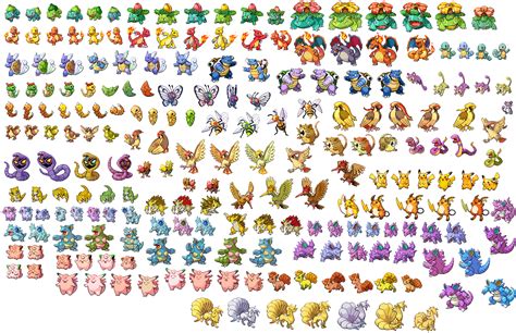 Pokemon Sprite sheets • generation 1 pokemon #1 - #38 full image