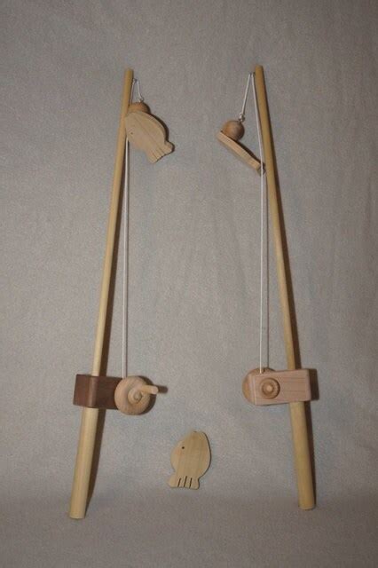 Organic Wooden Toy Fishing Pole by myhandmadetoy on Etsy