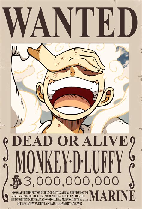 Monkey D. Luffy Bounty (One Piece Ch. 1053) by bryanfavr on DeviantArt