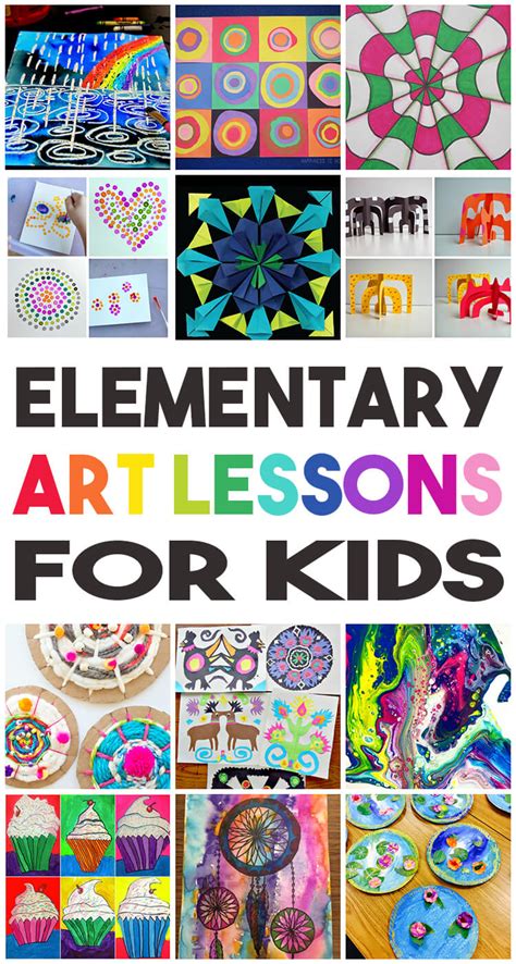 36 Elementary Art Lessons for Kids - Happiness is Homemade