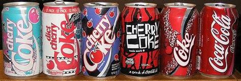 An array of retro Cherry Coke can designs : r/nostalgia