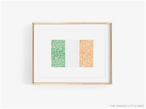 Irish Flag Art Print | The Singing Little Bird