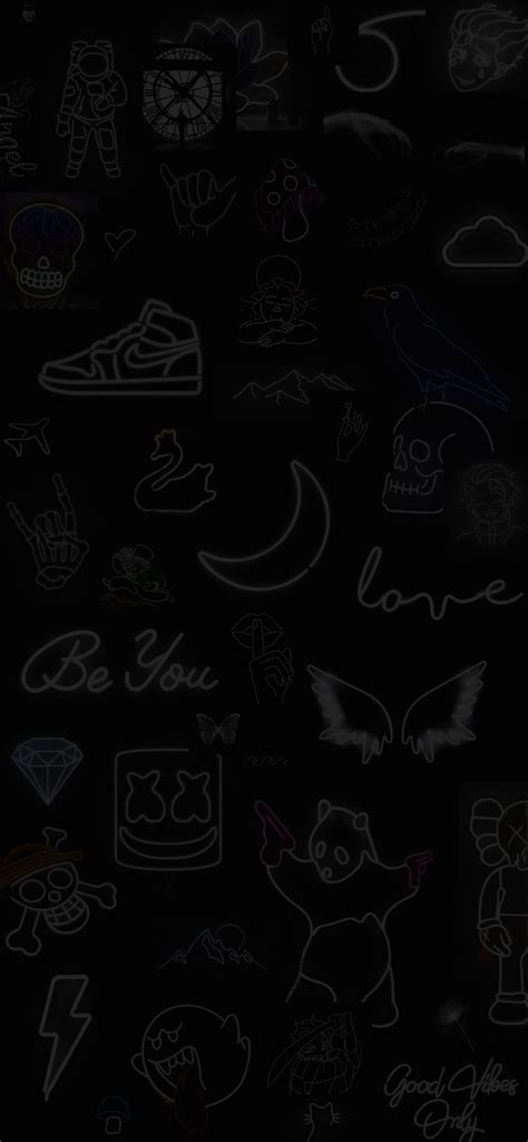 Aesthetic Wallpaper Black - Black Wallpaper for Phone with Neon Aesthetic