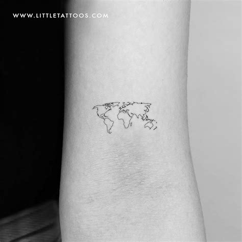 Small World Map Temporary Tattoo - Set of 3 – littletattoos