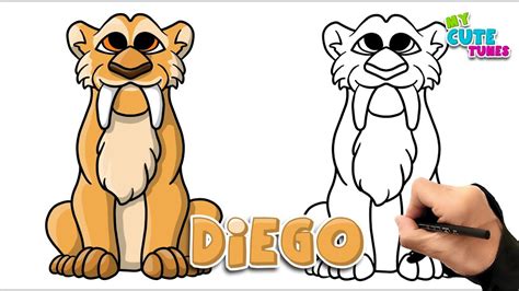 Ice Age Diego Drawings