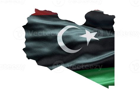 Libya map outline icon. PNG alpha channel. Country with national flag ...