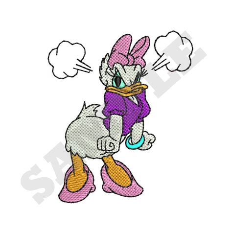 Angry Daisy Duck Machine Embroidery Design - Etsy