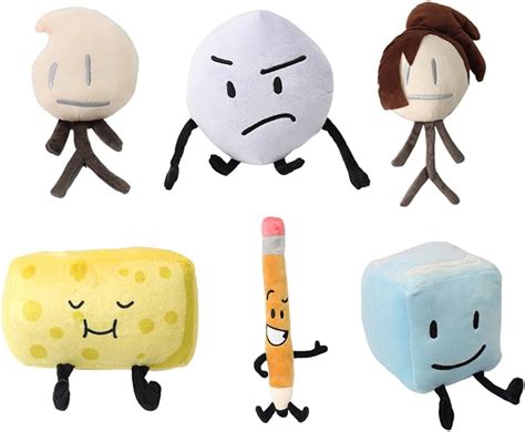 6Pcs BFDI Plushies, Ultrasoft Battle for Dream Island TV Series ...