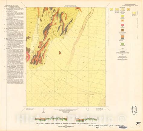 Map : Geologic map of the Lathrop Wells quadrangle, Nye County, Nevada ...