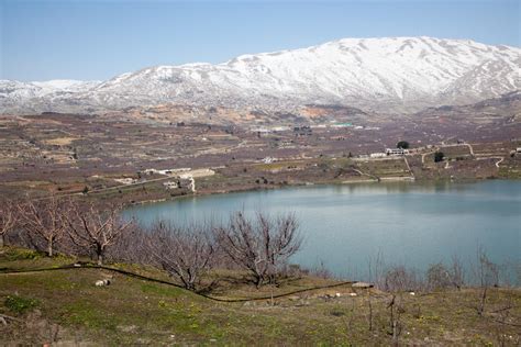 View of snow-capped Mount Hermon from the Sea of Galilee - Carta Jerusalem