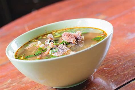 Spicy Hot and Sour Soup with Beef Stock Image - Image of thailand ...