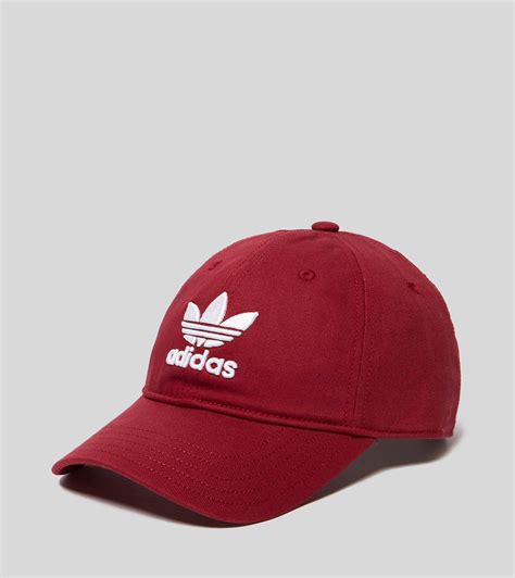 Lyst - Adidas Originals Trefoil Curved Cap in Red for Men