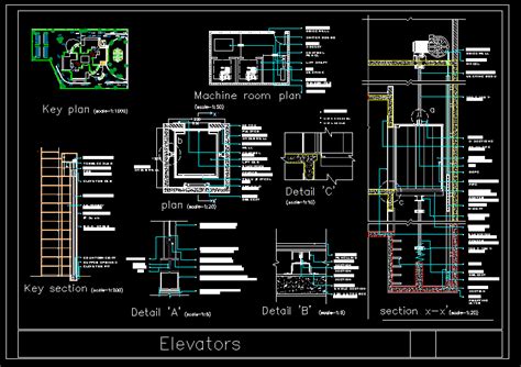 Elevator--Construction Details DWG Plan for AutoCAD • DesignsCAD