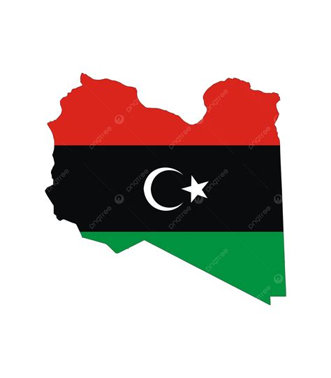 Libya Flag Map Silhouette, Label, Republic, Flag PNG Transparent Image ...