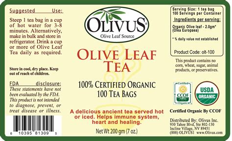 Bulk Olive Leaf Tea - Bagged