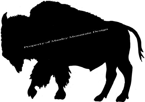 Bison Silhouette Clipart - Etsy