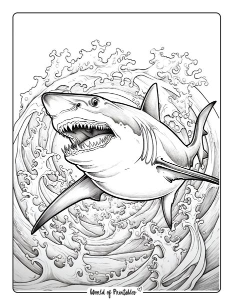 Shark Coloring Pages For Kids & Adults - World of Printables