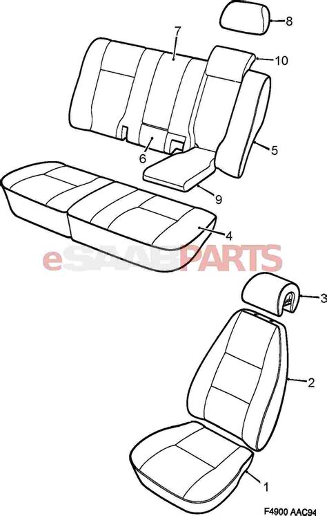 [4461349] SAAB Back Cover - Saab Parts from eSaabParts.com